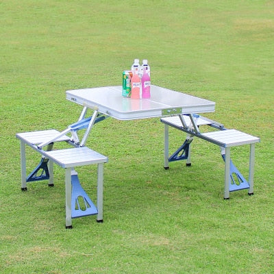 Outdoor Folding Table Chair   Camping Aluminium Alloy Picnic Table Waterproof Ultra-light Durable Folding Table Desk For