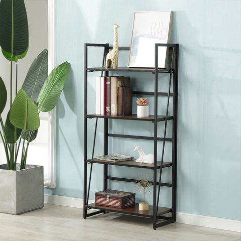 4 Tiers Multipurpose Foldable Bookcase Storage Shelve Bookshelf Storage Shelve For Books Children Book Rack Bookcase For Home