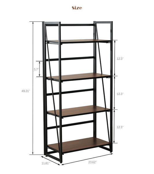 4 Tiers Multipurpose Foldable Bookcase Storage Shelve Bookshelf Storage Shelve For Books Children Book Rack Bookcase For Home