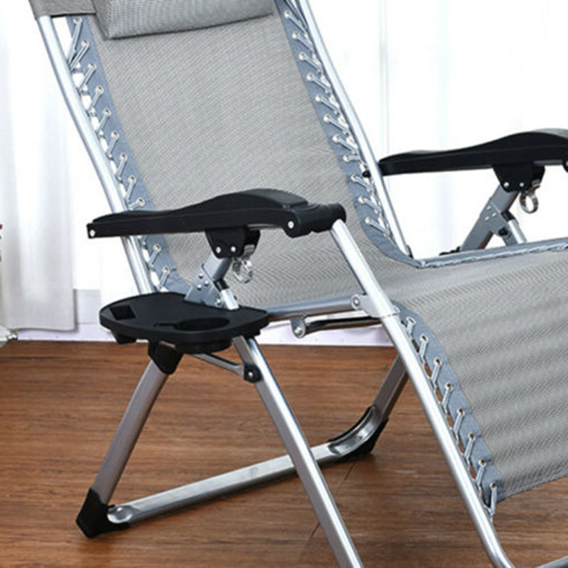 Folding Chair Tray Holder Lounger Camping Events Beach Plastics Outdoor Patio Reclining Drinks Phone Holder Recliner Chair