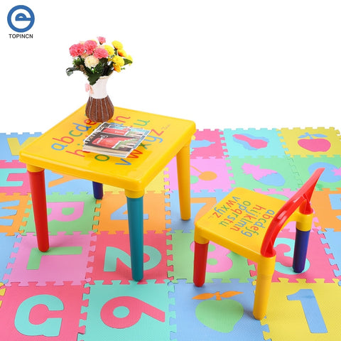 Plastic Table and Chair Set For Kid/Children Furniture Sets Dinner kids Chair And Study Table Sets Cartoon