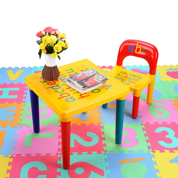 Plastic Table and Chair Set For Kid/Children Furniture Sets Dinner kids Chair And Study Table Sets Cartoon