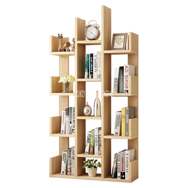 A-01 Simple Modern Bookcase Living Room Furniture Creative Land Wooden Storage Display Cabinet Bedroom Children Wooden Bookshelf