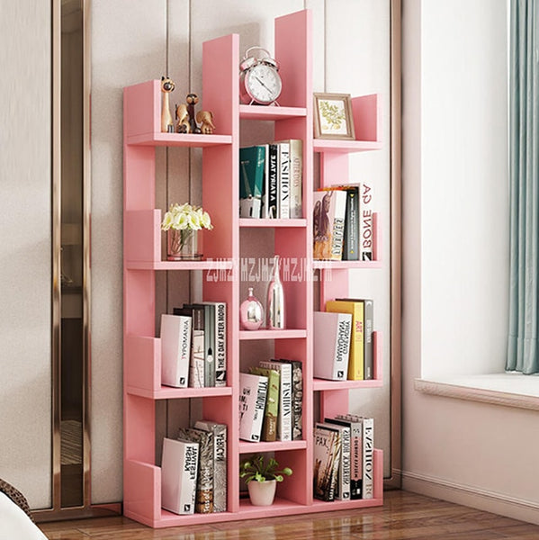 A-01 Simple Modern Bookcase Living Room Furniture Creative Land Wooden Storage Display Cabinet Bedroom Children Wooden Bookshelf