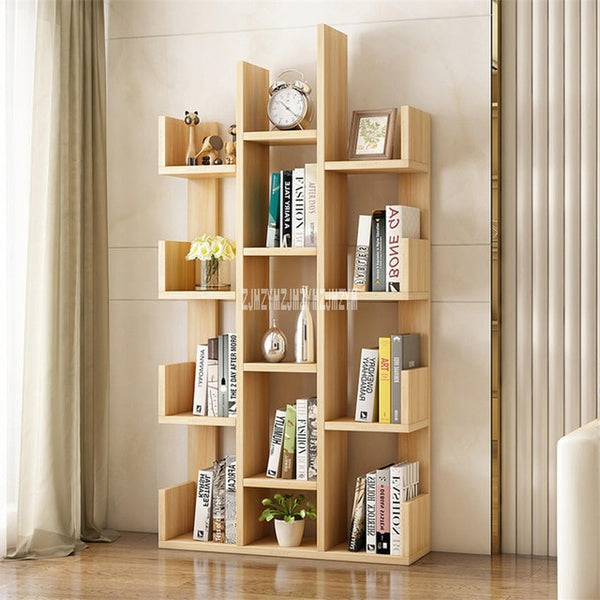 A-01 Simple Modern Bookcase Living Room Furniture Creative Land Wooden Storage Display Cabinet Bedroom Children Wooden Bookshelf