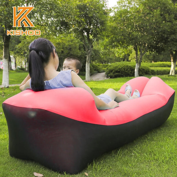 Fast Folding Garden Sofas Waterproof Inflatable bag lazy sofa camping Sleeping bags air bed Adult Beach Lounge Chair