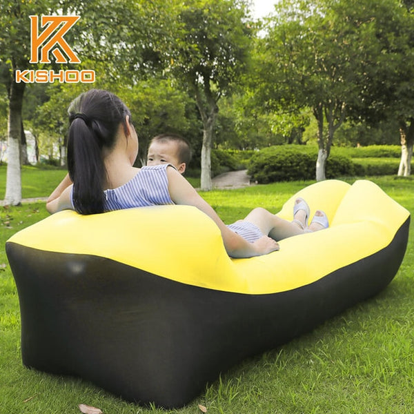 Fast Folding Garden Sofas Waterproof Inflatable bag lazy sofa camping Sleeping bags air bed Adult Beach Lounge Chair