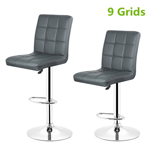 2PCS Fashion Swivel Bar Chairs Synthetic Rotating Bar Stool Lifting High Stool with Footrest Adjustable Silla for Home Decor HWC