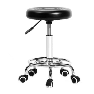 Swivel Bar Chairs Lift Adjustable Work Rotating Round Chair 5 Rolls Leather Lift Bar Swivel Stool Home Furniture